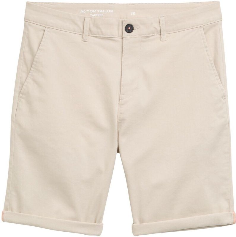 Tom Tailor - Slim Fit - Korte Chino - Effen - Katoenmix