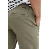 Tom Tailor - Slim Fit Korte Chino - Katoenmix - Effen - Riemlussen, Knoop en Blinde Ritssluiting