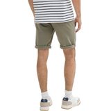 Tom Tailor - Slim Fit Korte Chino - Katoenmix - Effen - Riemlussen, Knoop en Blinde Ritssluiting