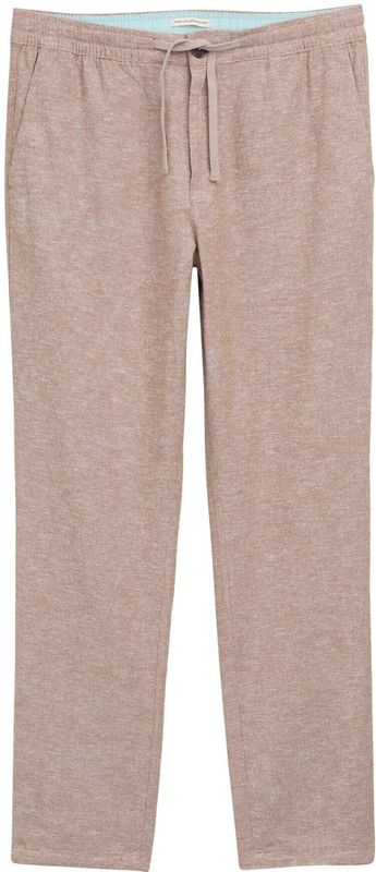 Tom Tailor - Regular Fit - Linnen Broek - Effen - Elastische Band