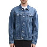 Tussenjassen - Effen - Denim - Normale Pasvorm