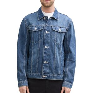 Tussenjassen - Effen - Denim - Normale Pasvorm