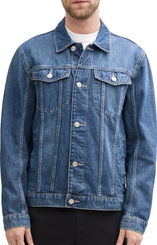 Tussenjassen - Effen - Denim - Normale Pasvorm