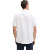 Overhemd - Katoen - Wit - Regular Fit - Korte Mouwen