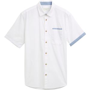 Overhemd - Katoen - Wit - Regular Fit - Korte Mouwen