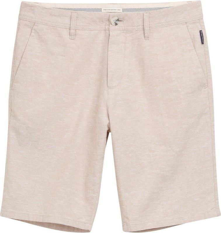 Chino Broek - Mélange - Lyocell - Regular Pasvorm - Knoopsluiting