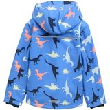 Softshell Jack - Dino-Print - Waterafstotend - Fleece Inzetstuk - Reflecterende Details