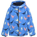 Softshell Jack - Dino-Print - Waterafstotend - Fleece Inzetstuk - Reflecterende Details