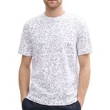 Tom Tailor - T-shirt - Groen - Puur Katoen - All-over Motief