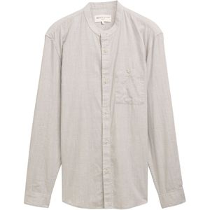 TOM TAILOR DENIM - Overhemd - Groen/Wit - Katoen - Krijtstrepen