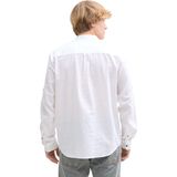 Tom Tailor Denim - Herenoverhemd - Effen - Mix van Katoen en Linnen