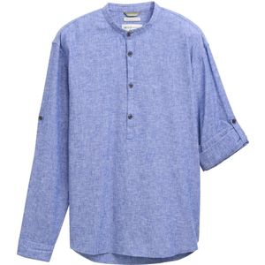 Tom Tailor Denim - Linnen Overhemd - Effen - Relaxed Fit - Tuniekstijl