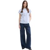 Tom Tailor Denim - Blouse - Streepdesign - Wit Blauw - Knoopsluiting