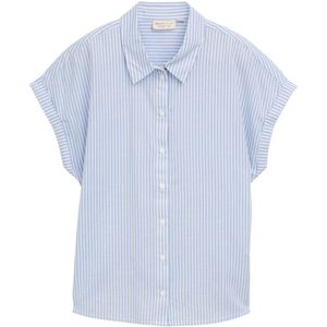 Tom Tailor Denim - Blouse - Streepdesign - Wit Blauw - Knoopsluiting