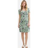 TOM TAILOR - Damesjurk - Floral Design - V-hals - Korte Mouwen - Viscose