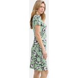 TOM TAILOR Damesjurk - Fresh Spring Floral Design - Lichte V-hals - Korte Mouwen - Regular Fit