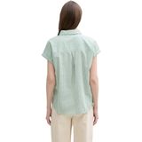 Blouse - Katoen - Krijtstrepen - Normale Pasvorm - Kwartmouw