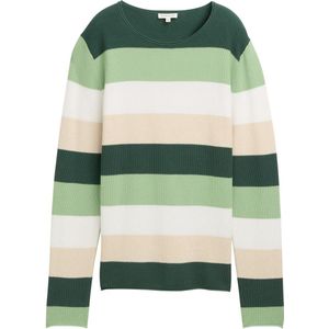 Tom Tailor - Gebreide Damespullover - Effen/Gestreept - Katoen