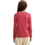 TOM TAILOR - Damestrui - Berry Red - Katoen-Viscose - Regular Fit