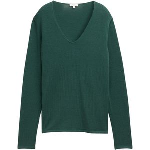 Tom Tailor - Front Logo Coin - Gebreide Trui - V-hals