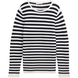 Gestructureerde Poef - Trui - Licht Gerolde Zoomranden - Biologisch Katoen