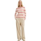 TOM TAILOR 1016350 Basic gebreide damestrui (1 stuk), 37148 - Peachy Knit Stripe Design