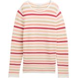 TOM TAILOR 1016350 Basic gebreide damestrui (1 stuk), 37148 - Peachy Knit Stripe Design