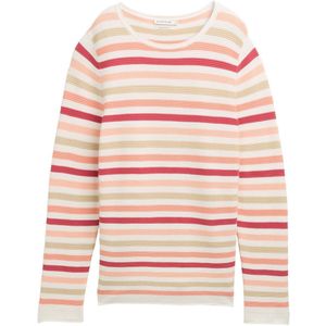TOM TAILOR 1016350 Sweater - Peachy - Gebreid - Stripe Design