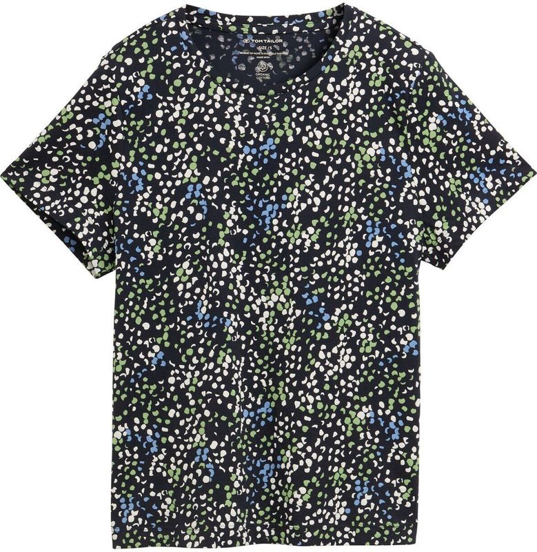 Tom Tailor - Dames T-shirt - Korte Mouwen - Zwart - Katoen