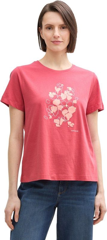 Berry Red - Bikini - Met Frontprint - Korte Mouwen - Ronde Hals