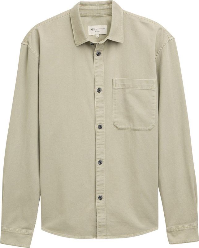 Overhemd - Effen - Denim - Comfort Fit - Lange Mouw