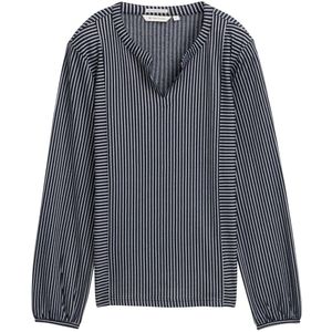 TOM TAILOR - 1040546 - T-shirt - Marineblauw en Wit - Fijne Strepen