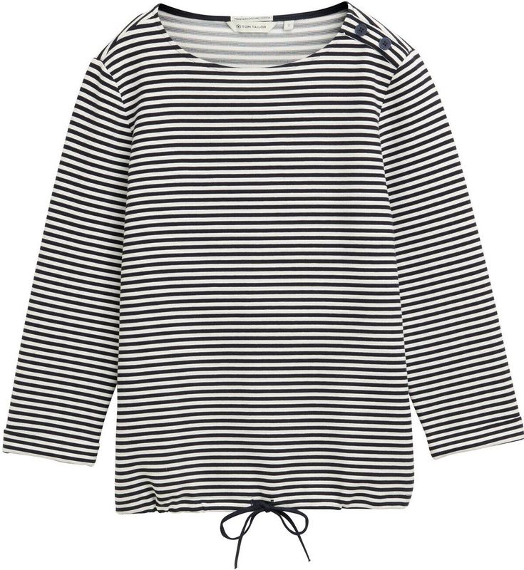 Tom Tailor - Long Sleeve - Dames - Zwart - Loose-Fit - Comfortabel