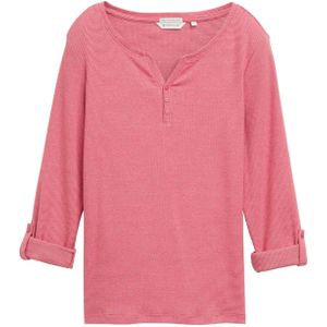 TOM TAILOR - T-shirt - Off White Red - Biologisch Katoen - Gestreept