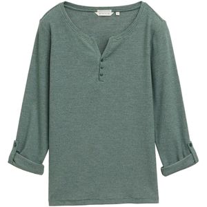 Tom Tailor - Stripe Henley - Damesoverhemd - Veelkleurig - Katoen