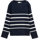 TOM TAILOR - 1045550 - T-shirt - Gebroken Blauw - Onregelmatige Strepen