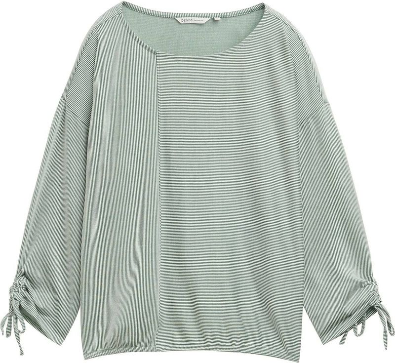T-shirt - Gestreept - Viscose en Polyester - Losse Pasvorm