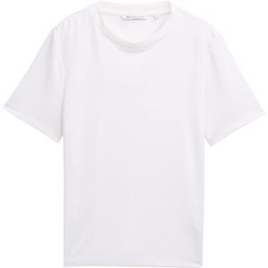 TOM TAILOR - 20000 - T-shirt - Wit - Losse Pasvorm, Ademend, Kreukarm