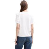 Tom Tailor - Denim Shirt - Wit - Ronde Hals - Regular Fit