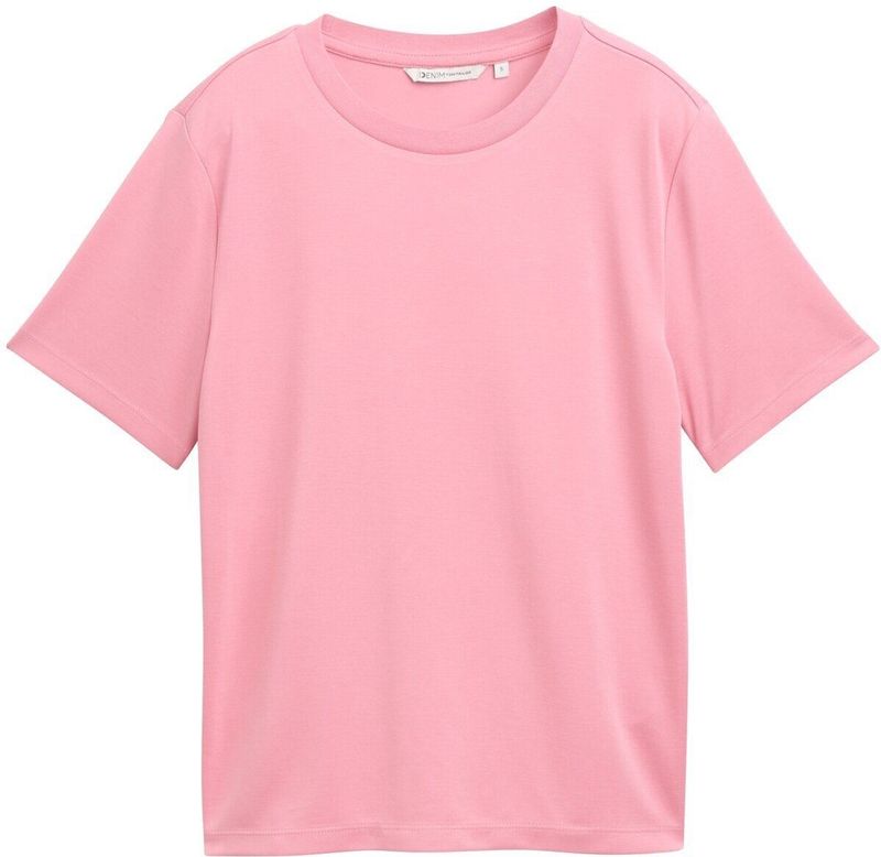 Tom Tailor - Modern Fluent - T-shirt - Roze - Korte Mouwen