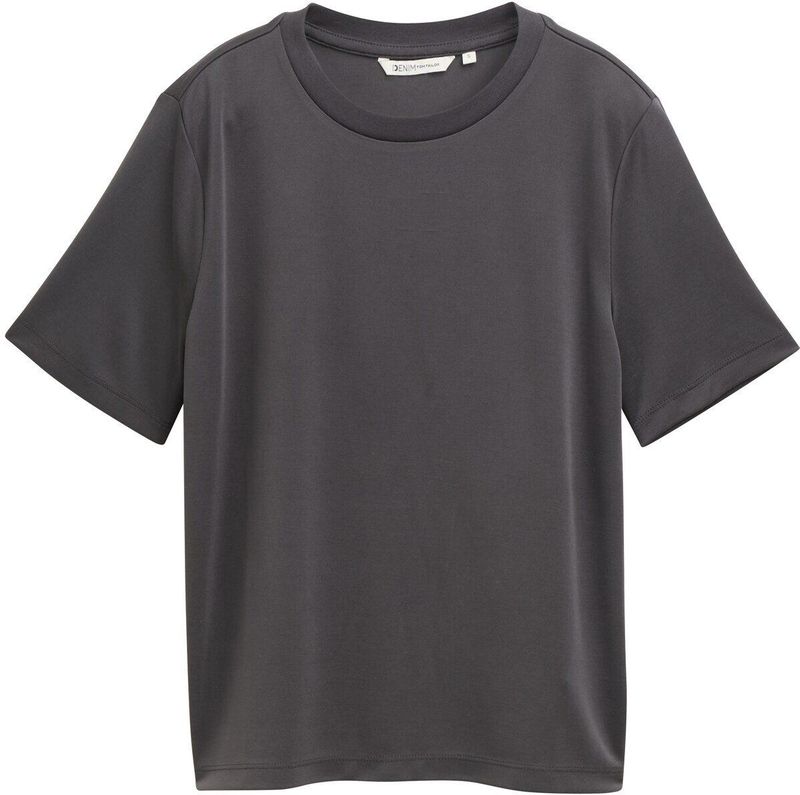 Tom Tailor - T-shirt - Korte Mouwen - Dames - Zwart - Katoen