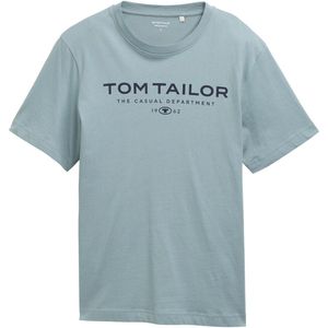 Tom Tailor - T-shirt - Grey mint - Met Frontprint