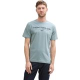 Tom Tailor - T-shirt - Grey mint - Met Frontprint