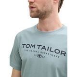 Tom Tailor - T-shirt - Grey mint - Met Frontprint