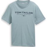 Tom Tailor - T-shirt - Grey mint - Met Frontprint