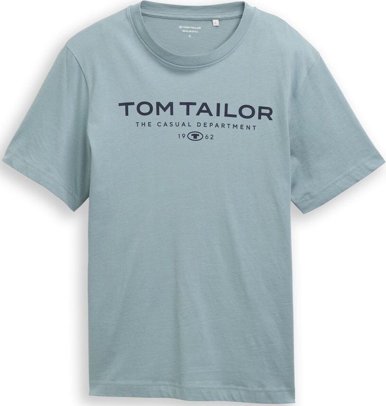 Tom Tailor - T-shirt - Grey mint - Met Frontprint