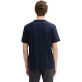 Tom Tailor - T-shirt - Sky captain blue - Met Geborduurd Logo