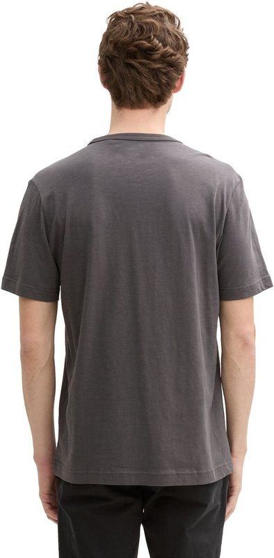Tom Tailor - T-shirt - Effen - Katoen - Regular Fit - Ronde Hals