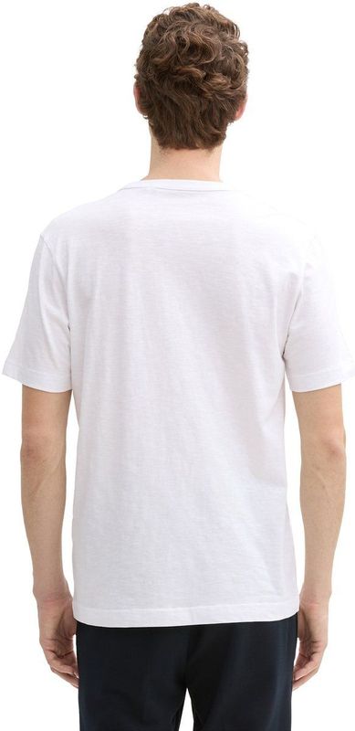 Tom Tailor - T-shirt - Mêlee - Puur Katoen - Regular Fit - Ronde Hals