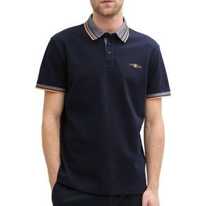 Brand - Effen Poloshirt met Kwartmouwen van Katoen